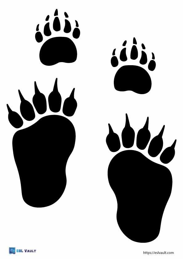 free bear paw printable 2