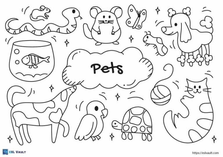 free pets coloring sheet pdf