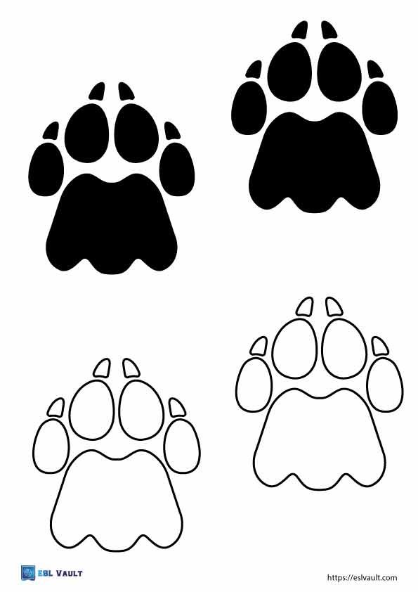 free printable paws lion 2