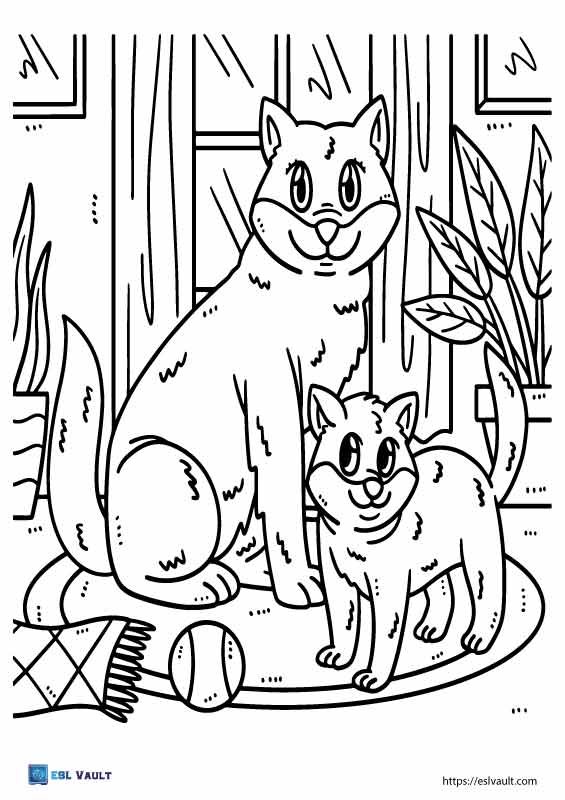 pets coloring pages cats