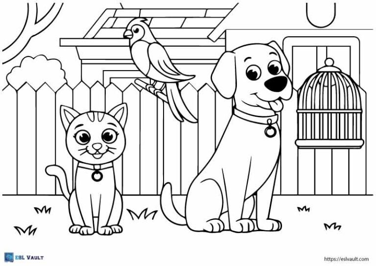 pets coloring pages for kids 2