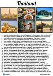 conversation questions about thailand