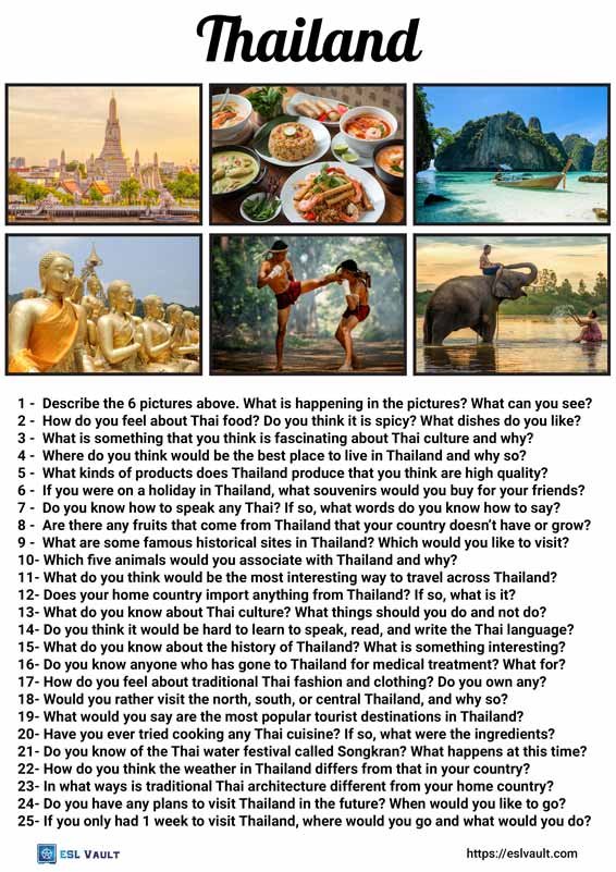 conversation questions about thailand