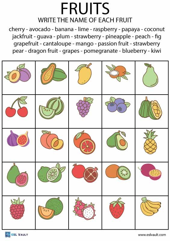 fruit matching worksheet pdf