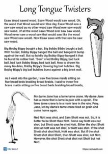 long tongue twisters