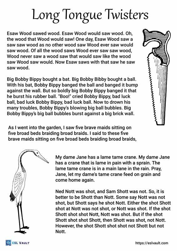 long tongue twisters
