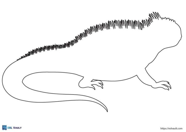 big iguana lizard template
