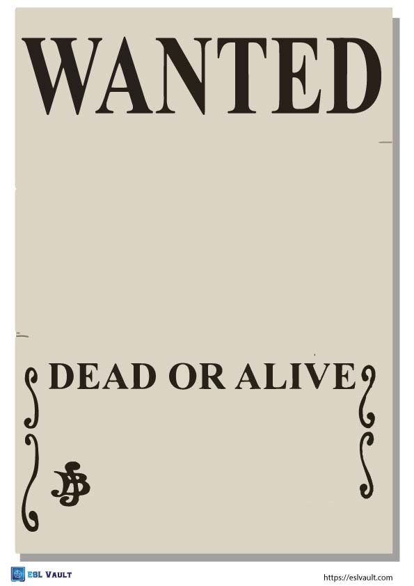 blank printable wanted poster one piece