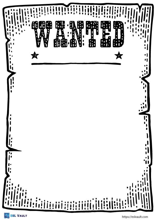 blank printable wanted poster