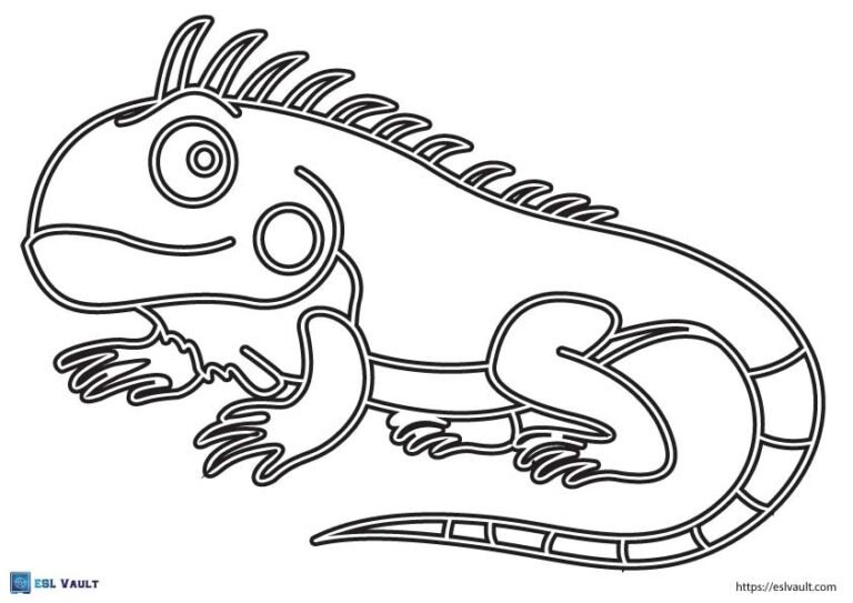 cute iguana lizard template