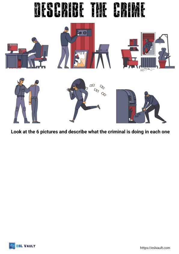 describe the crime worksheet 6