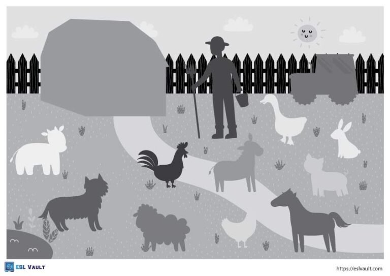 farm animal matching for kids