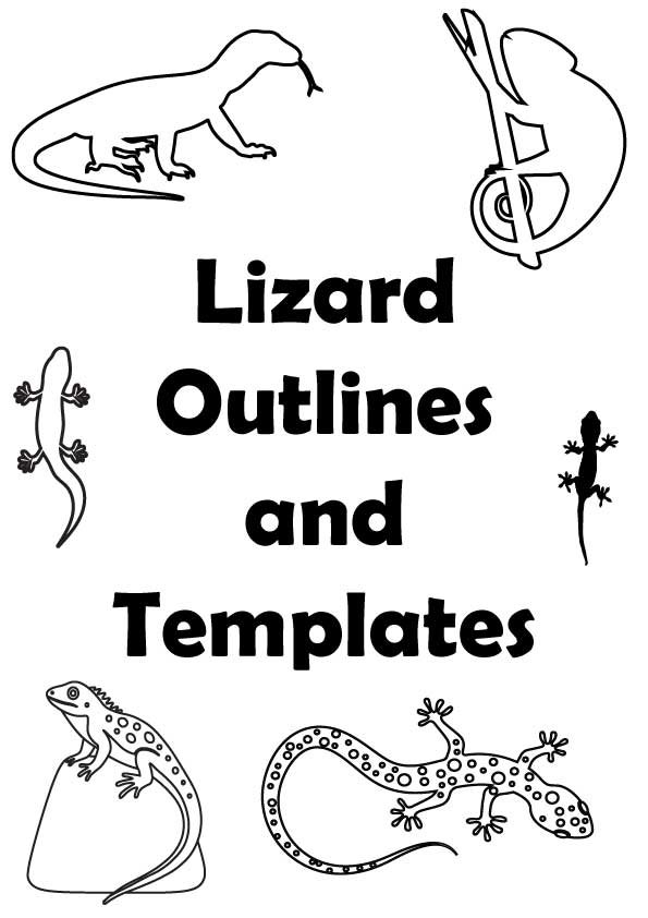 free printable lizard outlines and templates