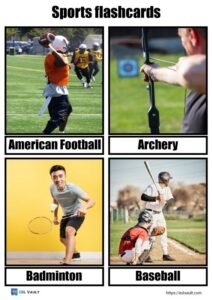 free printable sports flashcards