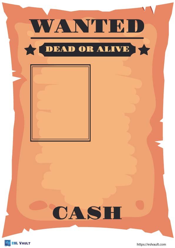 free wanted poster template printable