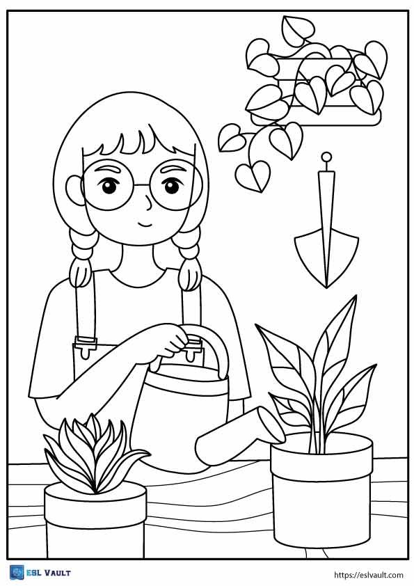 garden coloring sheet 2