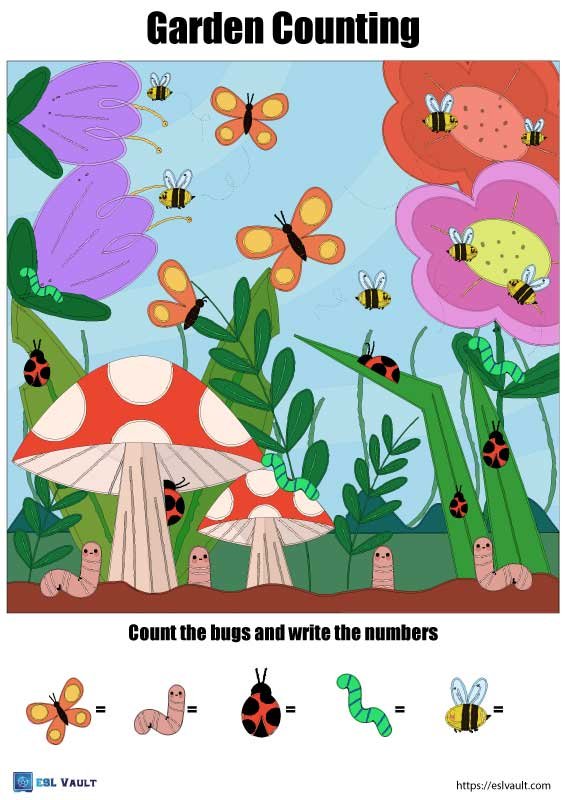 gardening worksheet counting