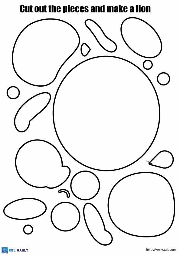 paper lion craft printable 2