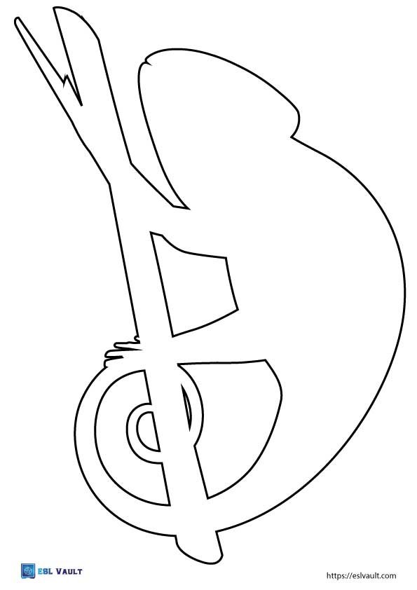printable lizard outlines chameleon