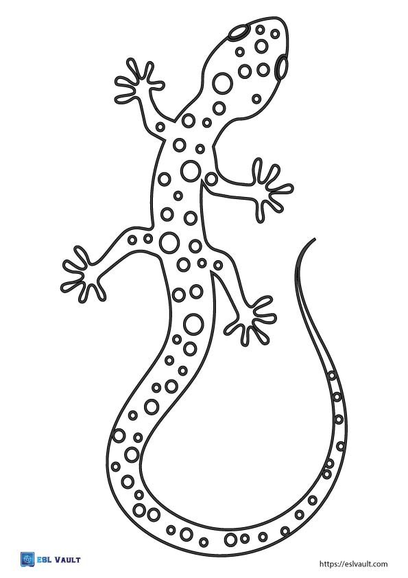 printable lizard template spotted gecko