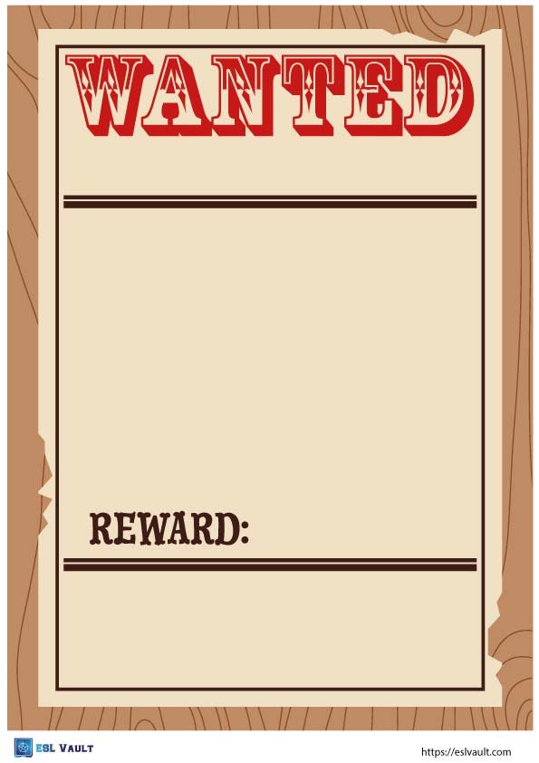 printable wanted poster template