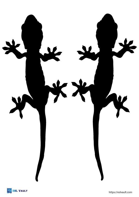 simple lizard outlines geckos
