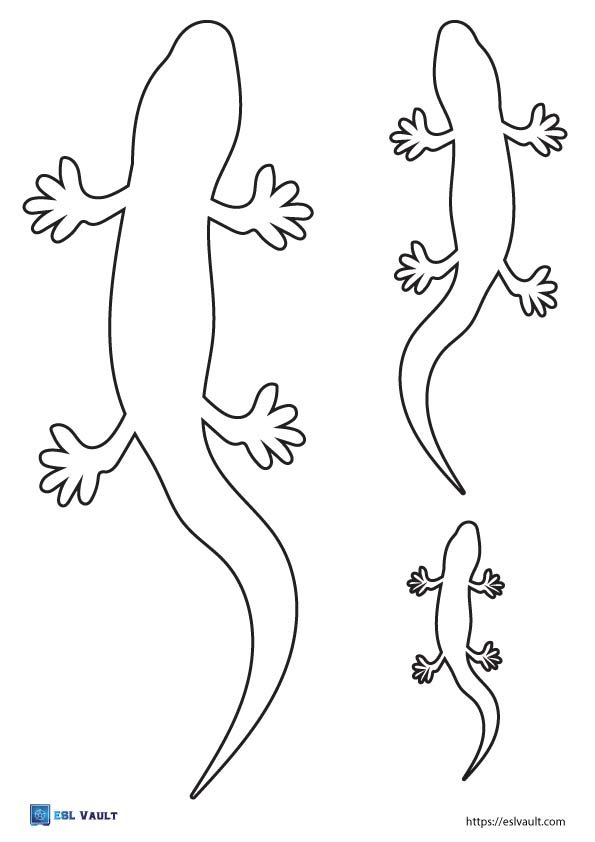 simple lizard templates