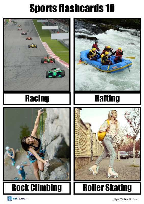 sports flashcards for esl 10