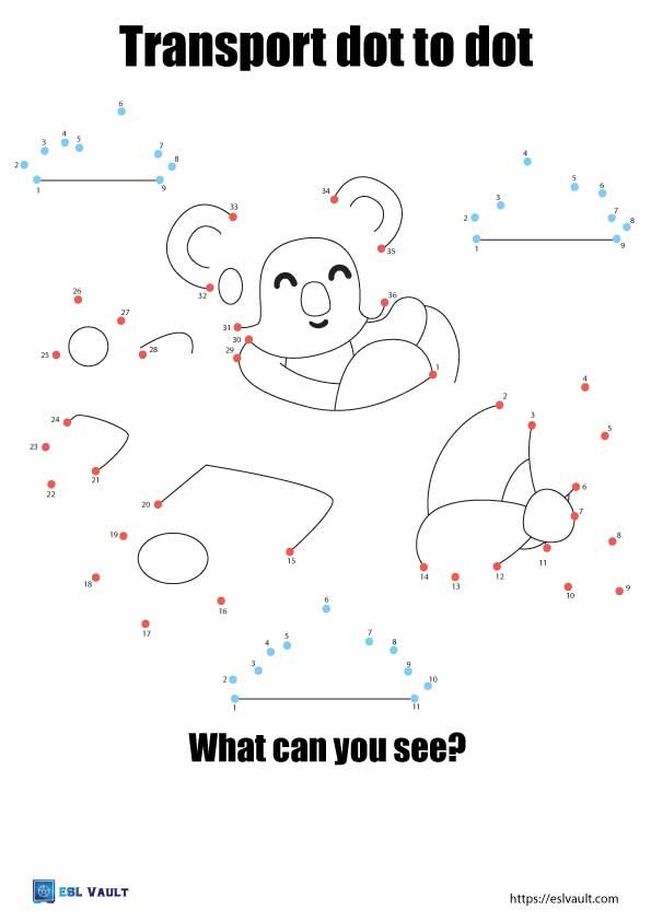 join the dots transport worksheet