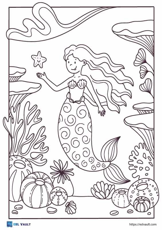 mythical creatures coloring pages mermaid