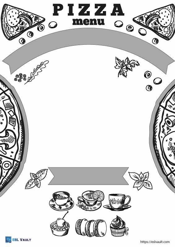 printable blank pizza menu