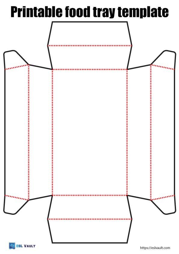 printable food tray template
