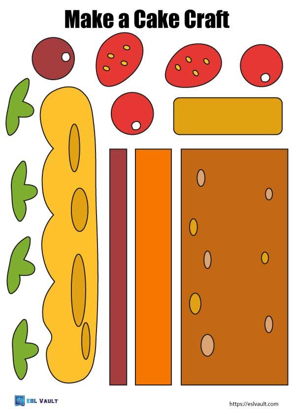 printable food craft cake