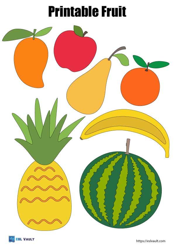 printable fruit for food craft