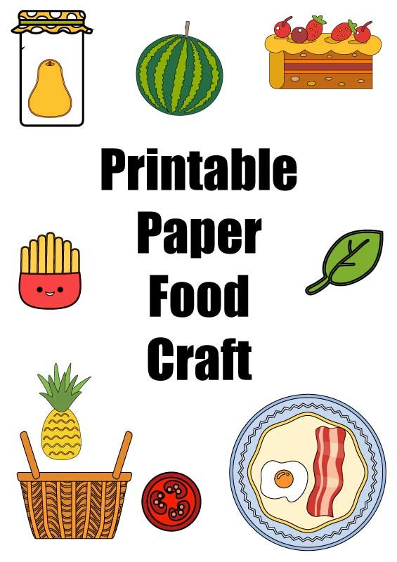 printable paper food craft
