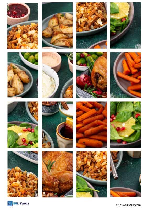 printable paper food puzzle
