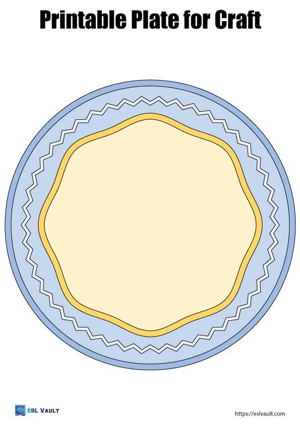 printable plate for food craft