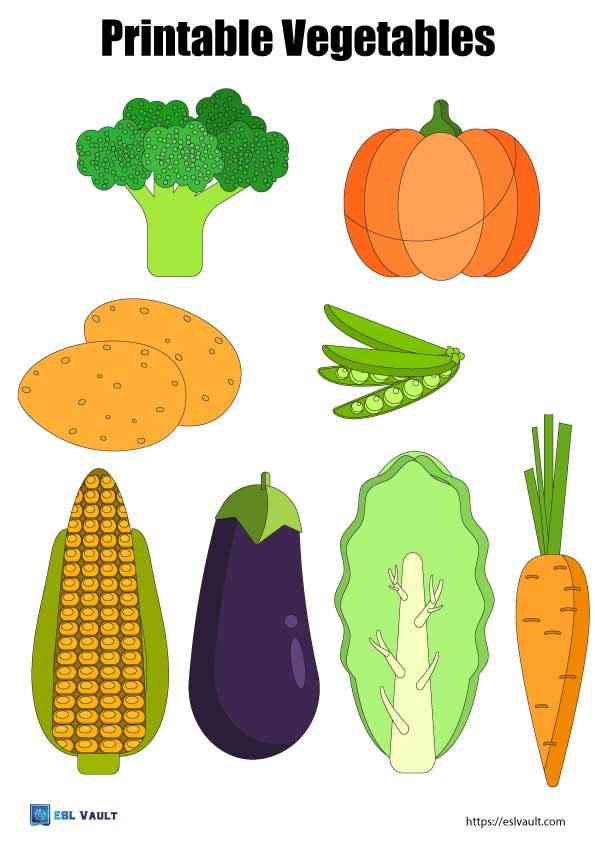 printable vegetables for craft