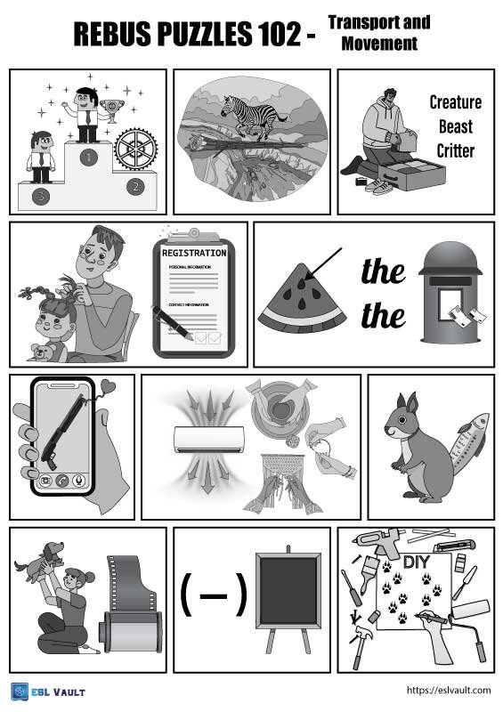 transport rebus puzzles