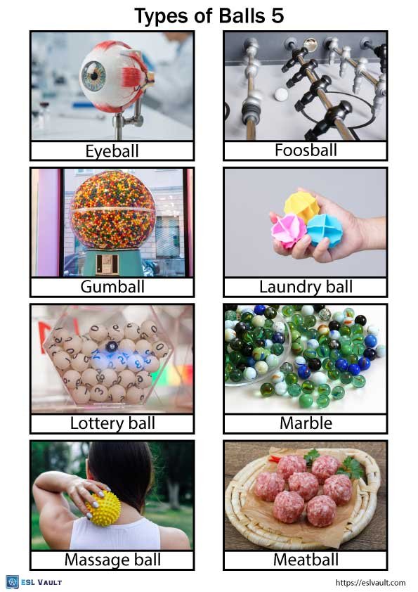 types of balls with pictures