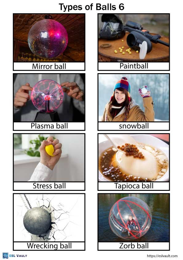 types of balls flashcards 6