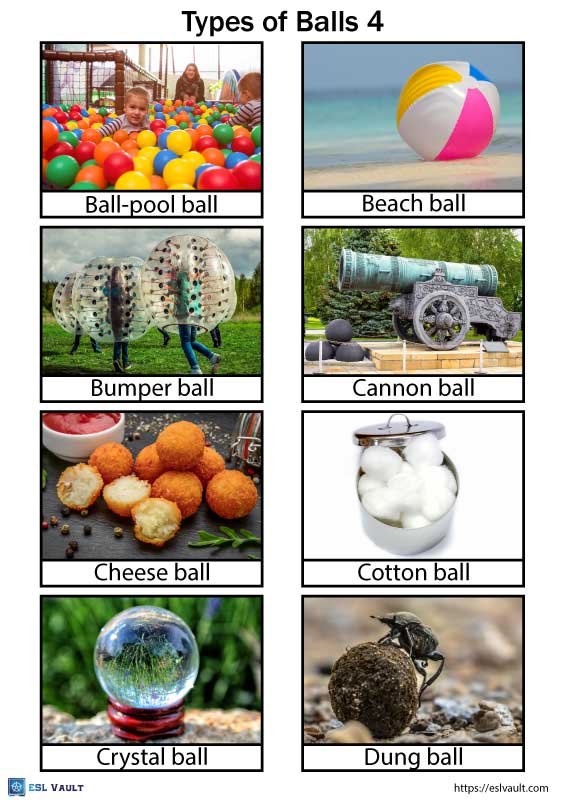 types of balls not sport