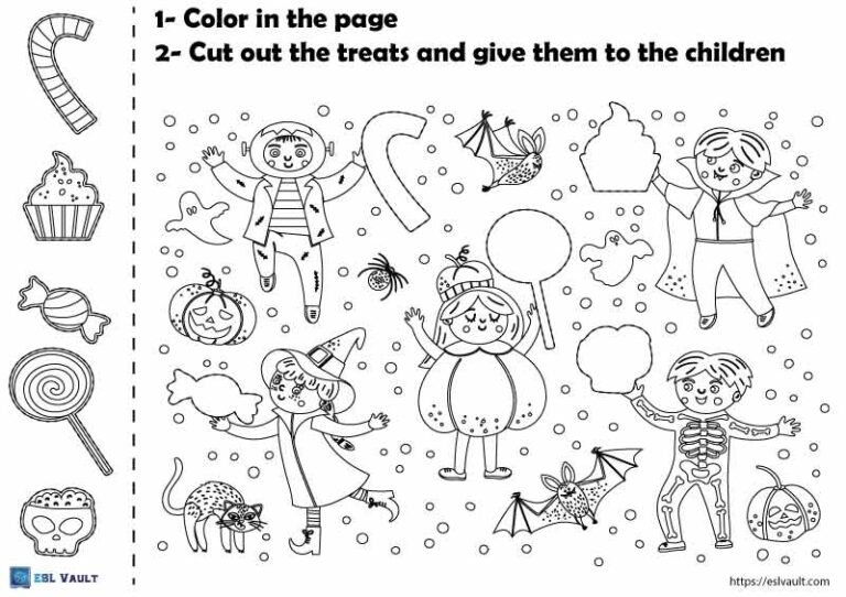 Halloween cut and paste activity