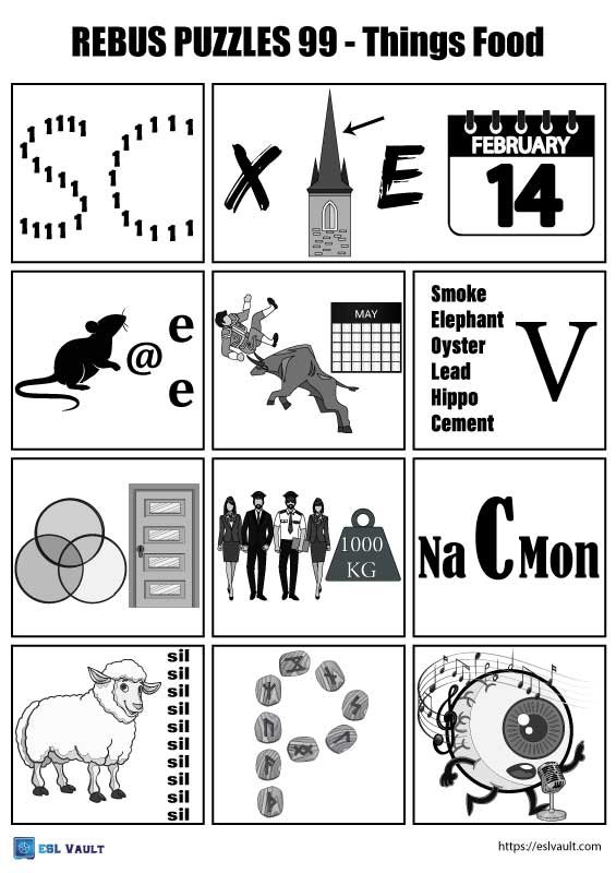 food rebus puzzles 99