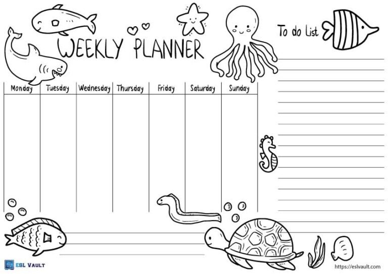 free printable weekly planner for kids