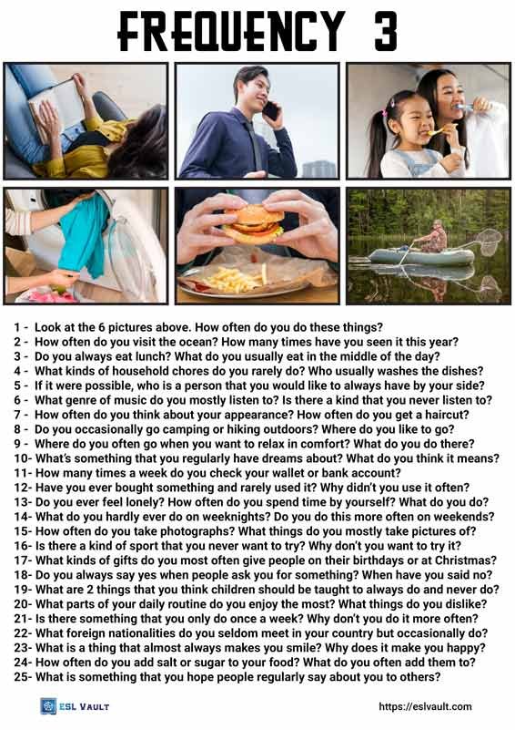 frequency conversation questions