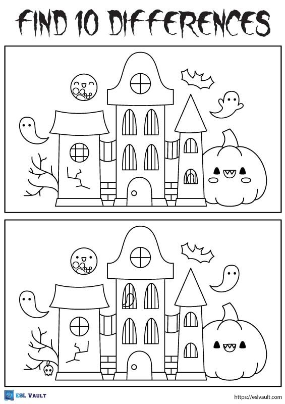 Halloween spot the difference