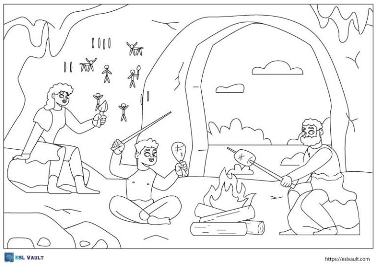 paleolithic stone age coloring pages