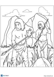 printable stone age coloring pages