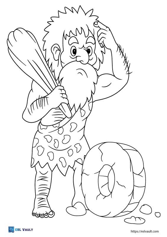 printable stone age coloring apges pdf 1